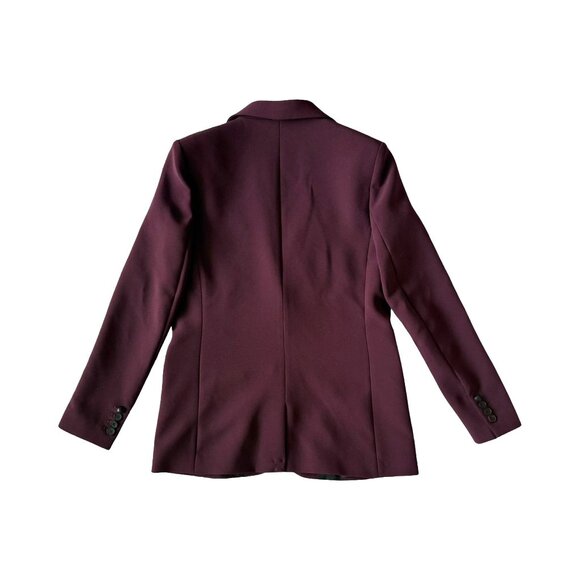NWT The Kooples Blazer Burgundy Crepe French Designer Size FR/36‎ US/4 - Picture 3 of 16